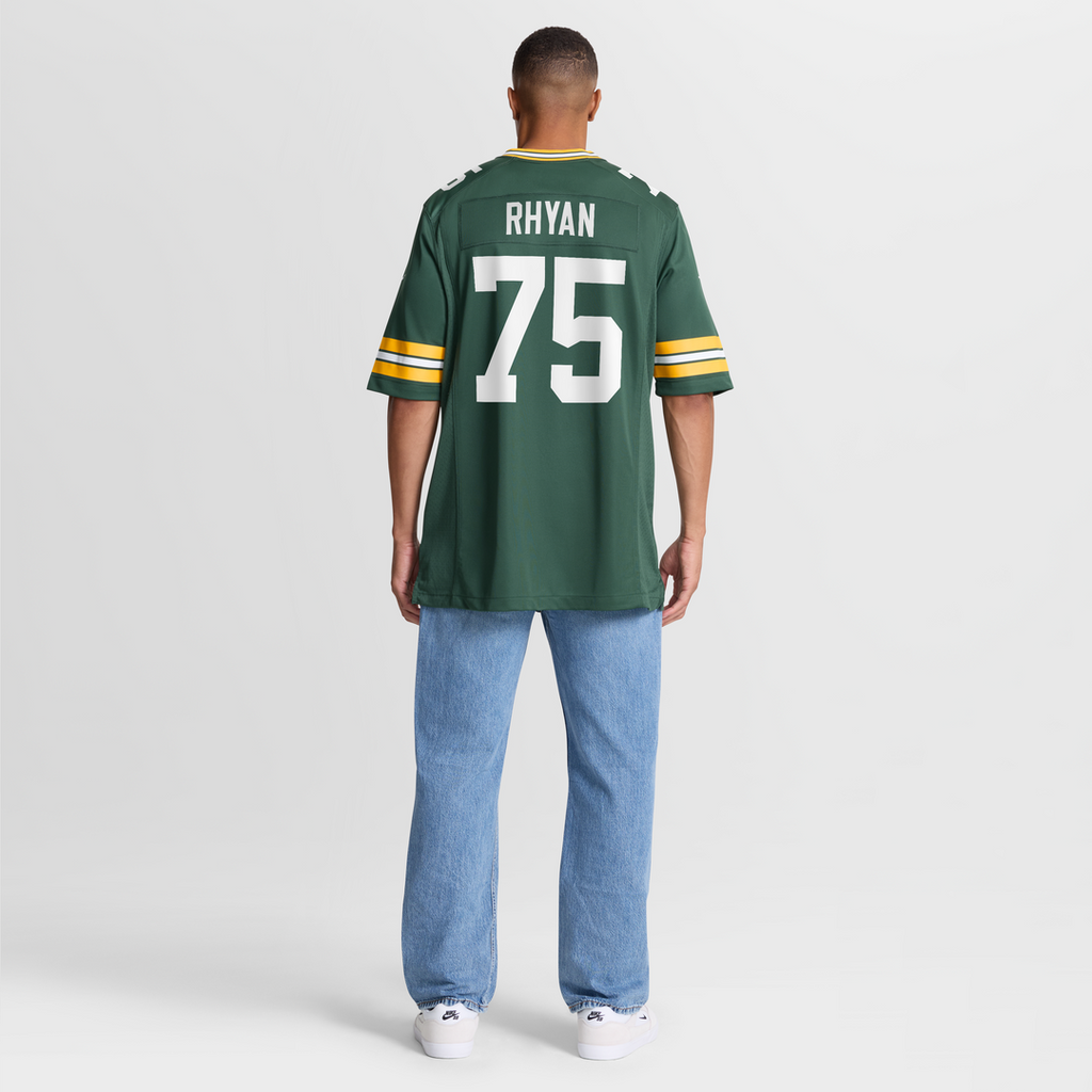 Green Bay Packers Sean Rhyan Nike Green Game Player Jersey