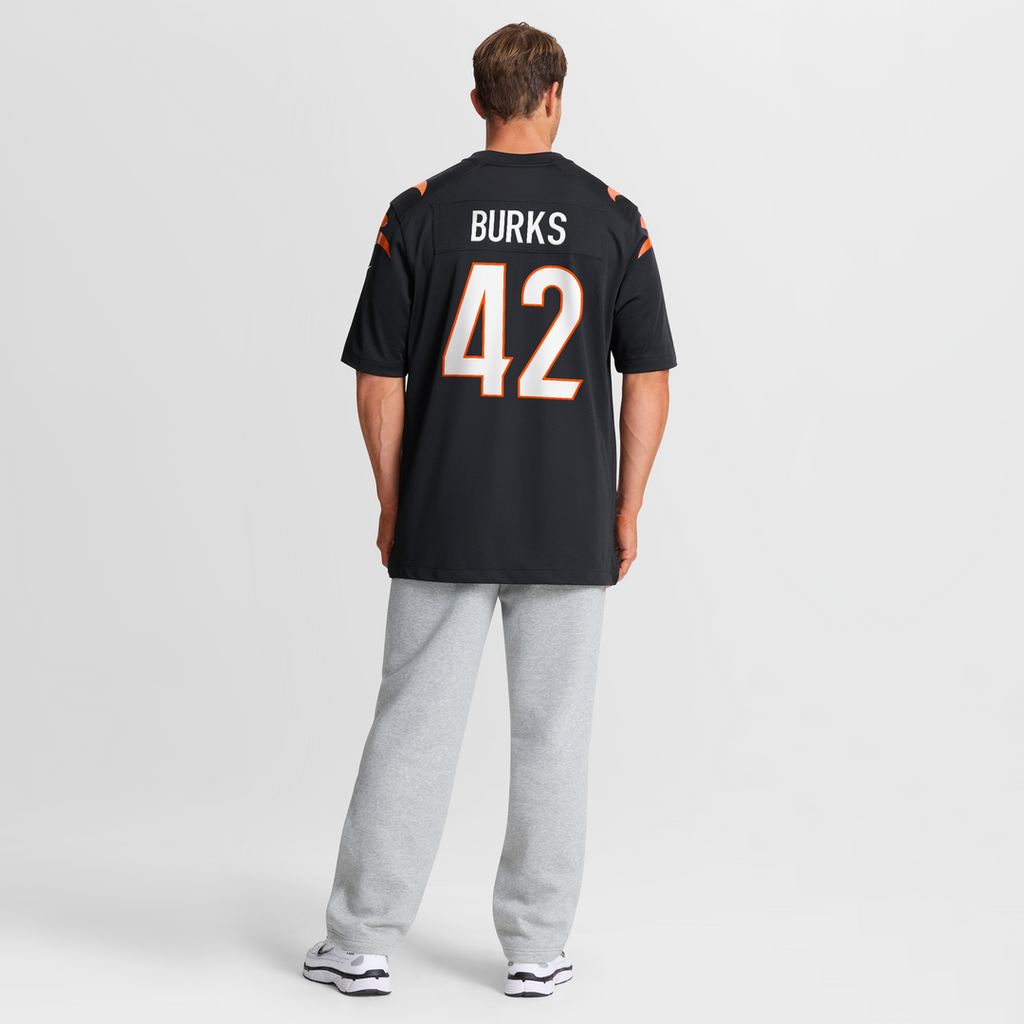 Cincinnati Bengals Oren Burks Nike Black Team Game Jersey