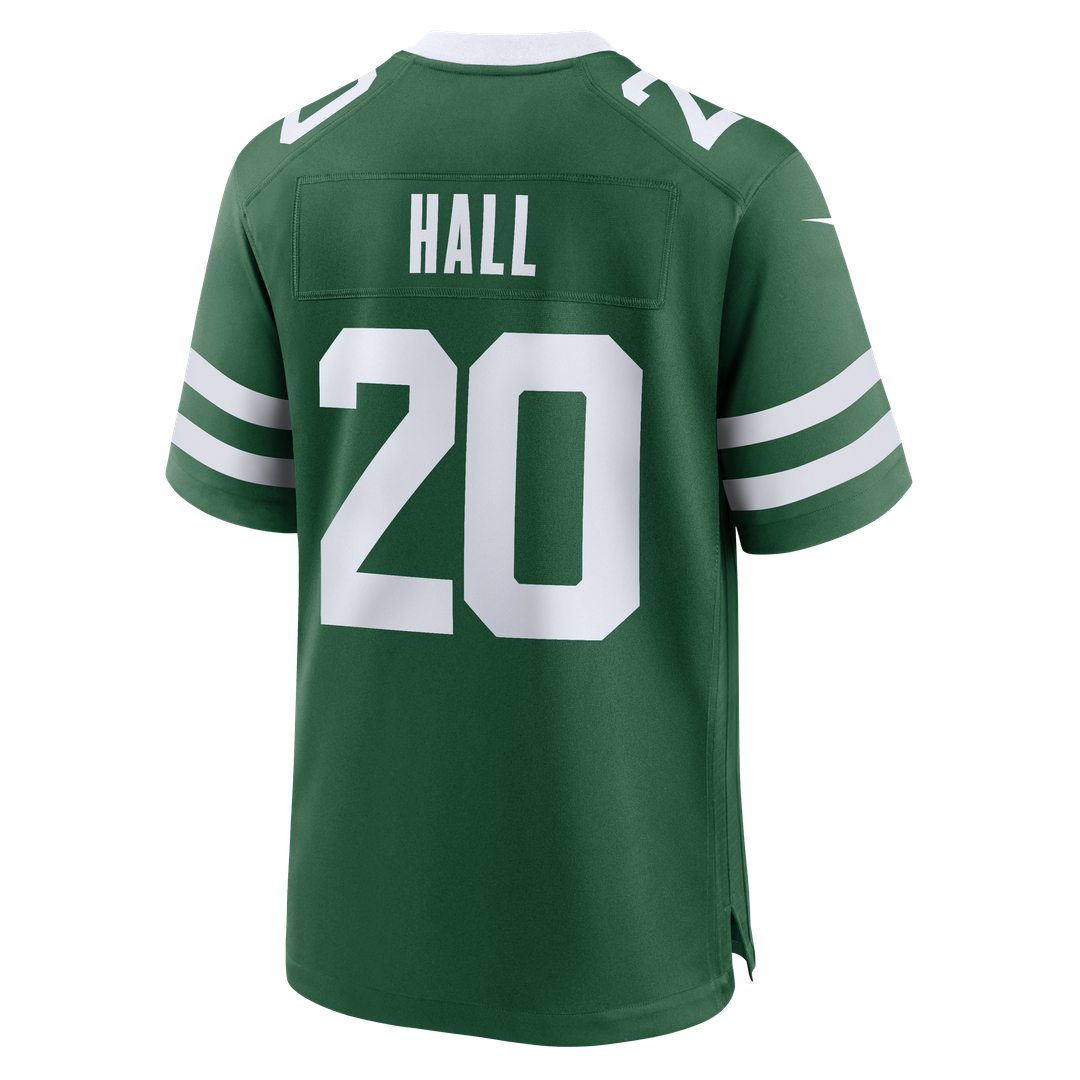 New York Jets Breece Hall Nike Legacy Black Alternate Game Jersey