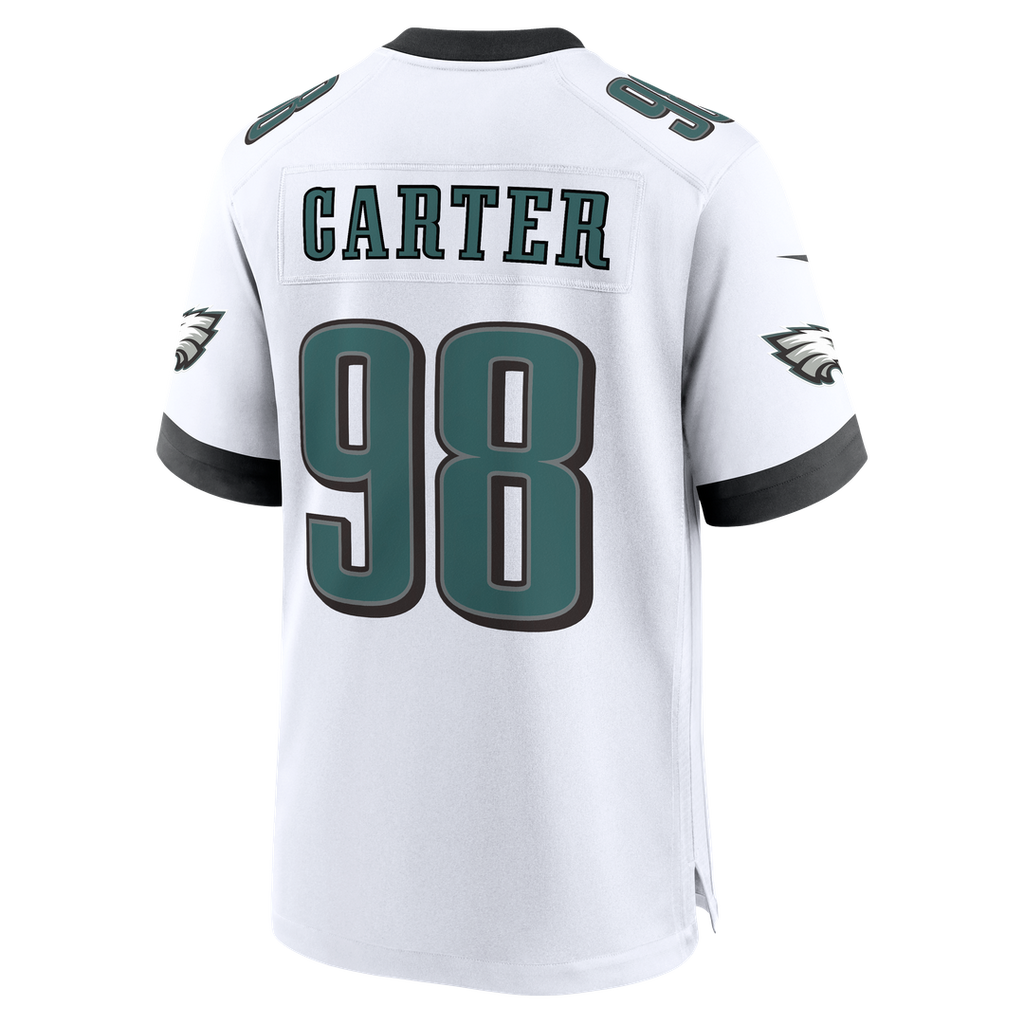 Philadelphia Eagles Jalen Carter Nike White Game Jersey