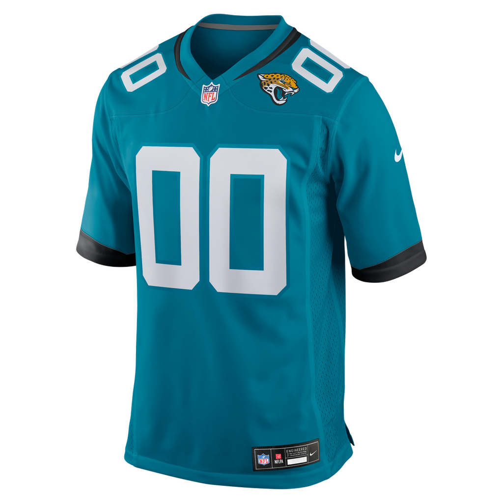 Jacksonville Jaguars Nike Teal Custom Game Jersey