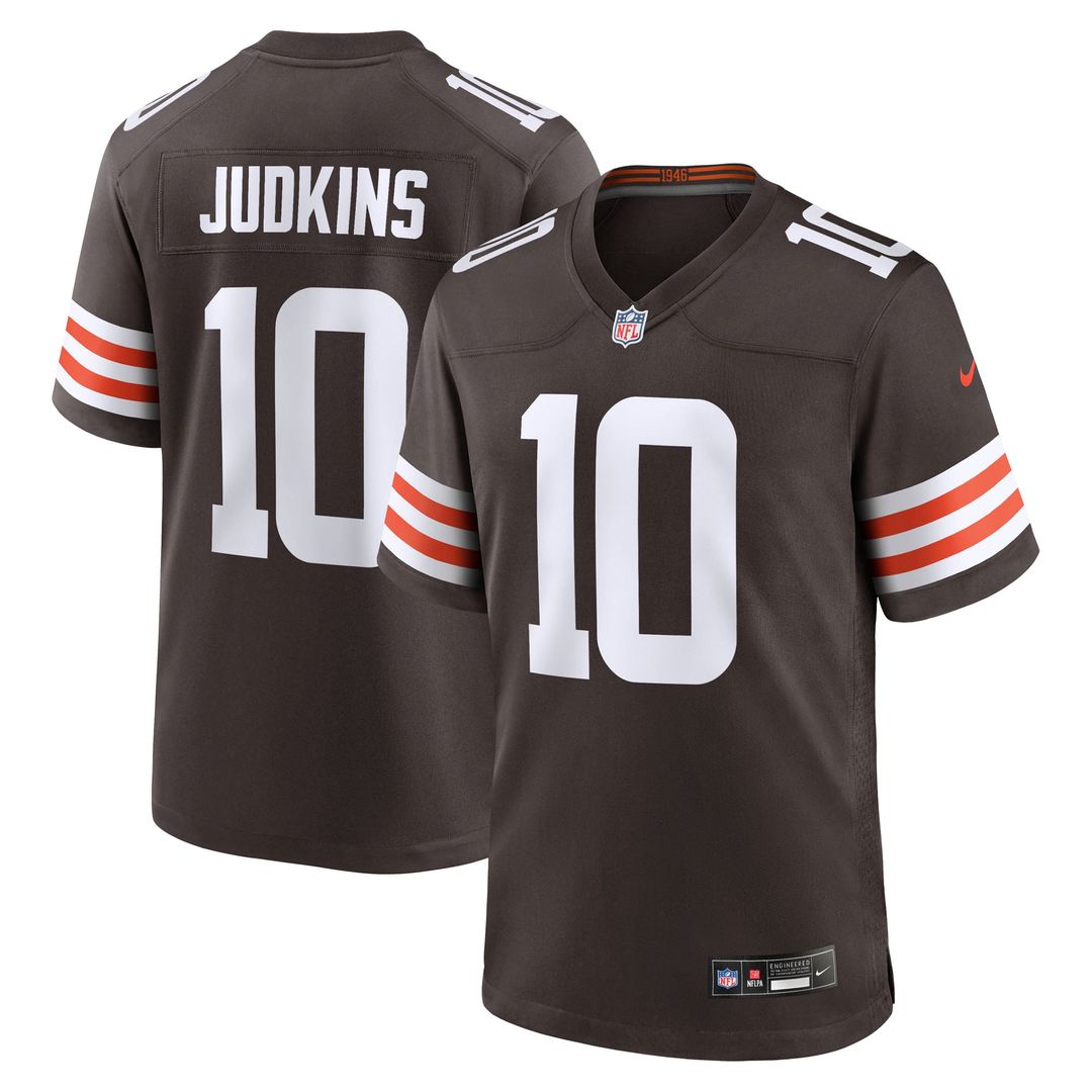 Cleveland Browns Quinshon Judkins Nike Brown 2025 NFL Draft Game Jersey