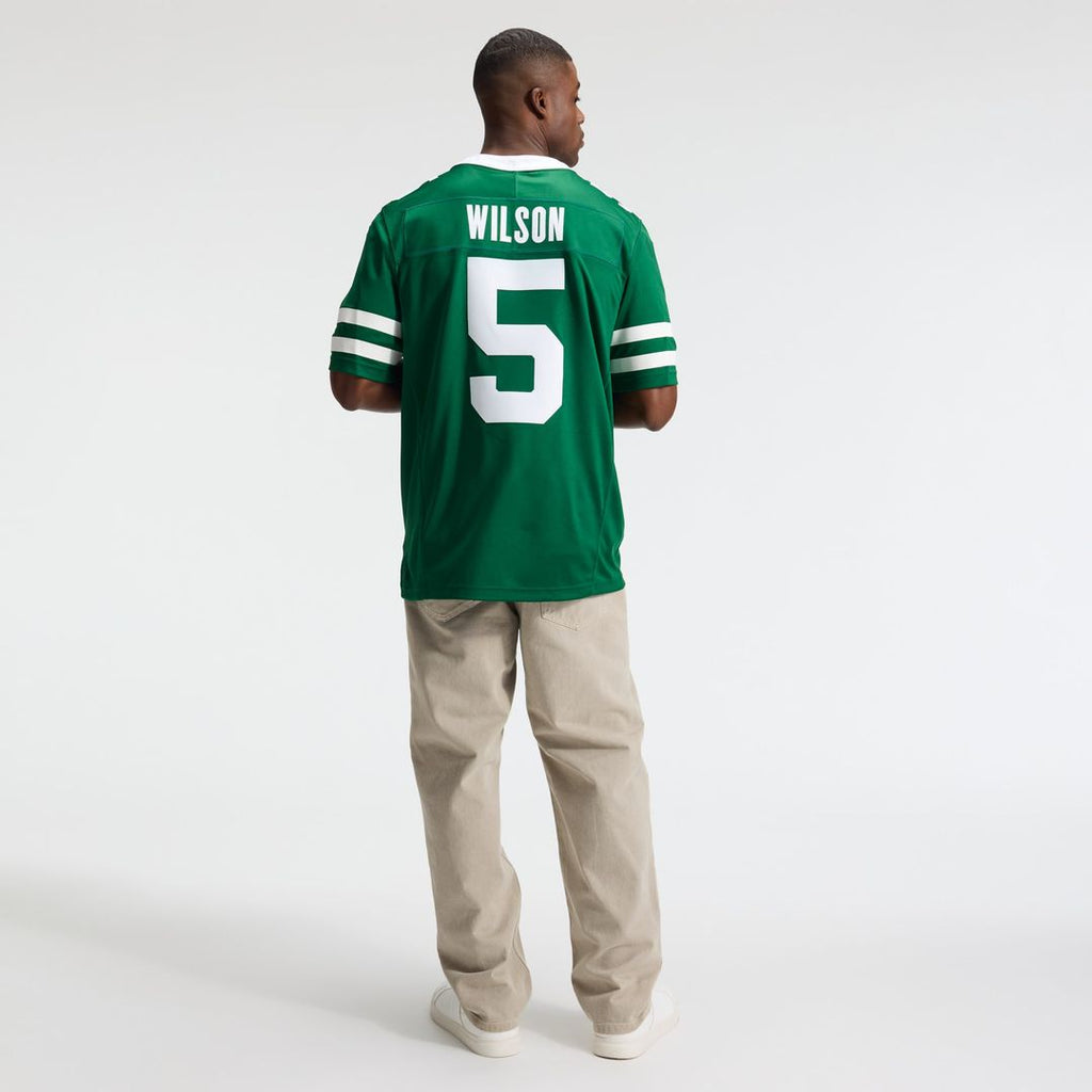 New York Jets Garrett Wilson Nike Legacy Green Team Vapor F.U.S.E. Stitched Limited Jersey