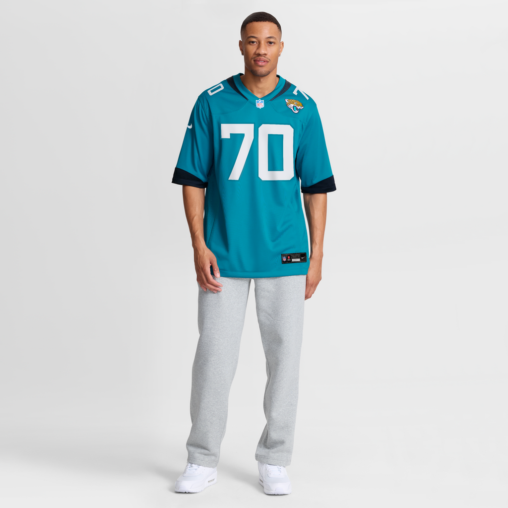 Jacksonville Jaguars Cole Van Lanen Nike Teal Game Player Jersey
