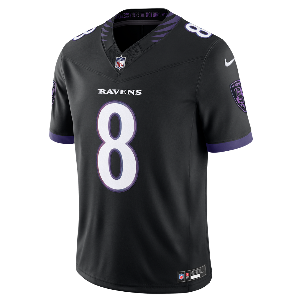 Baltimore Ravens Lamar Jackson Nike White Vapor F.U.S.E. Stitched Limited Jersey