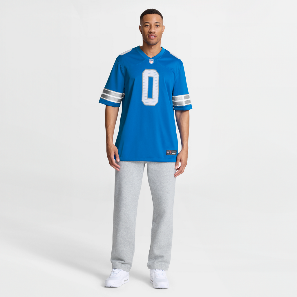 Detroit Lions Jahmyr Gibbs Nike White Game Player Jersey