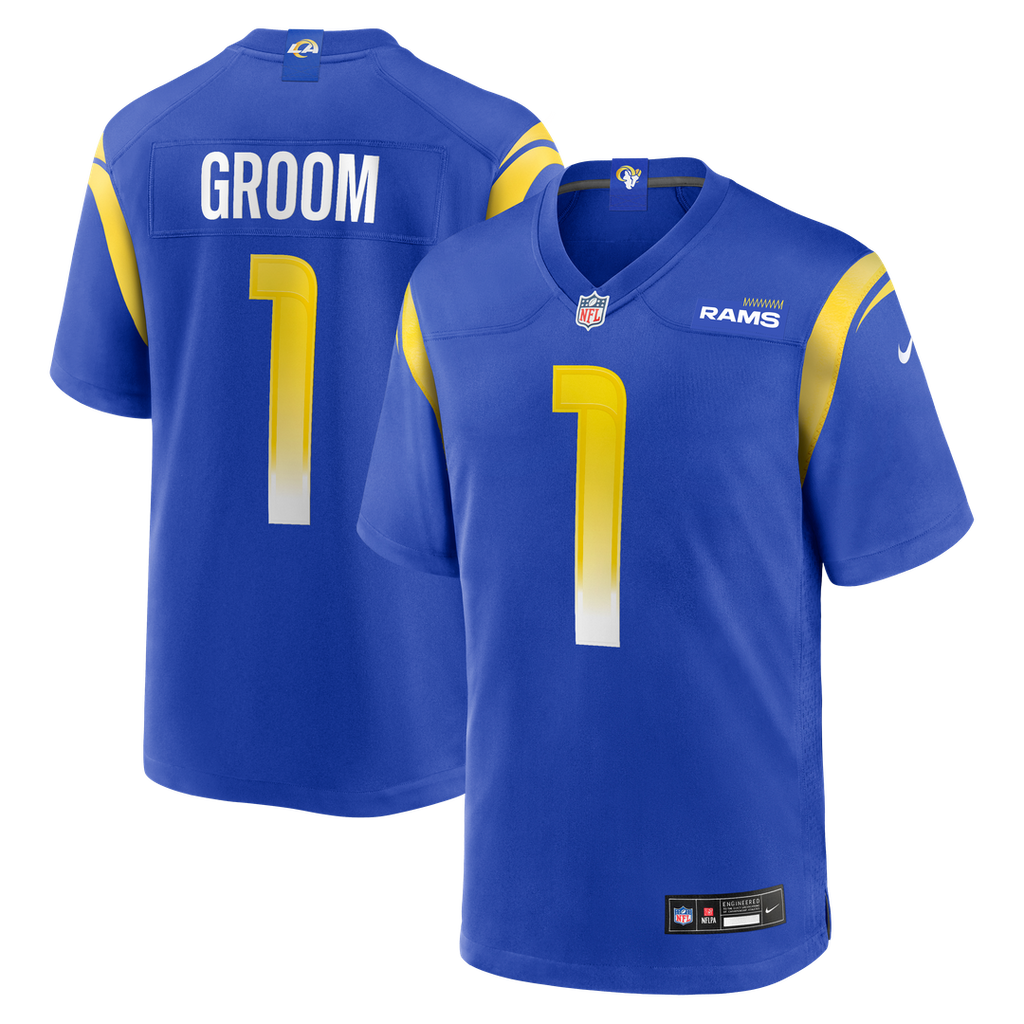 Los Angeles Rams Number 1 Groom Nike Royal Game Jersey