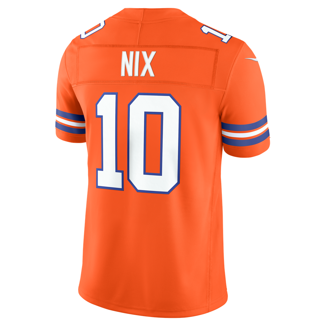 Denver Broncos Bo Nix Nike White Vapor F.U.S.E. Stitched Limited Jersey