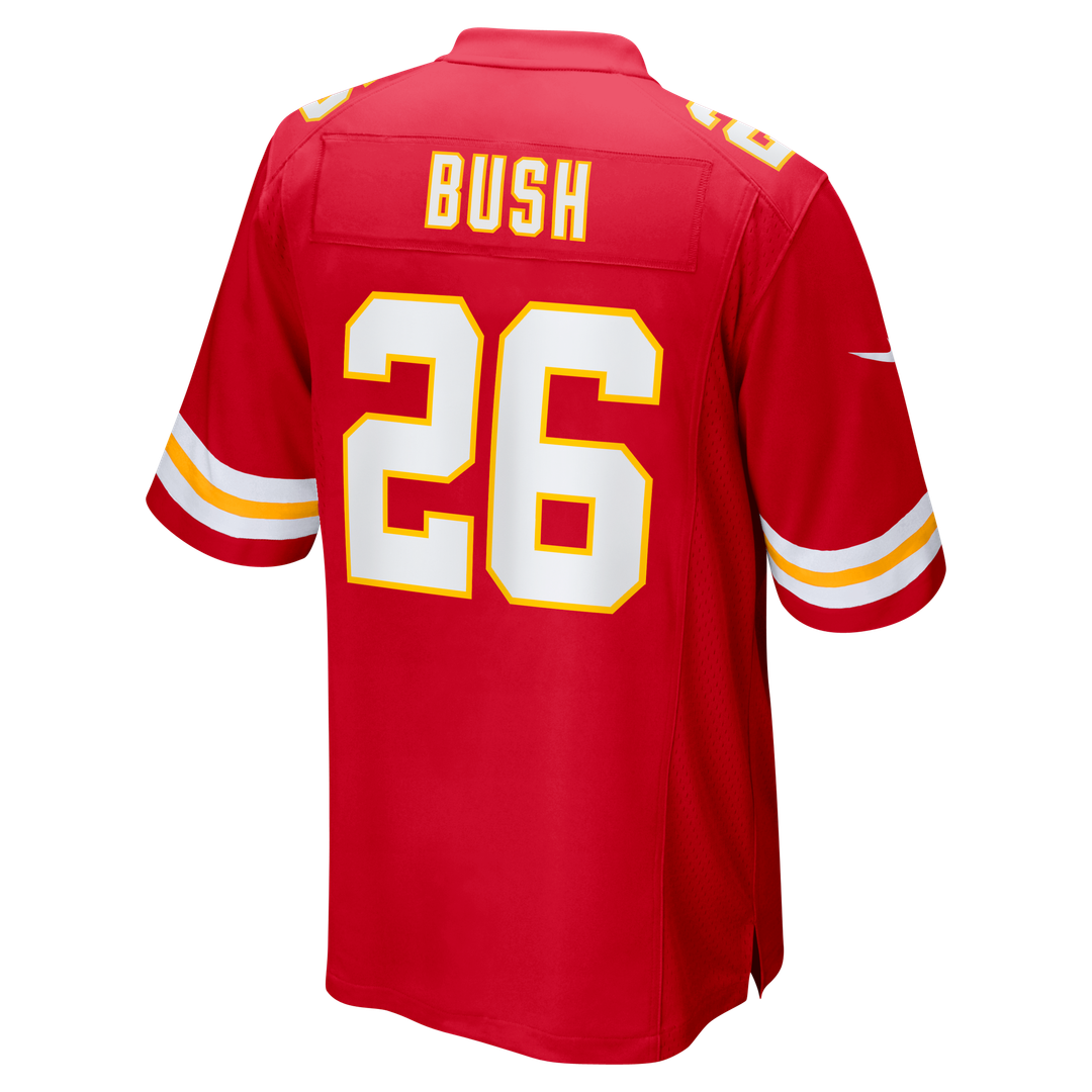 Kansas City Chiefs Deon Bush Nike Red Game Player Jersey