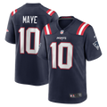 New England Patriots Drake Maye Nike Navy Player Game Jersey