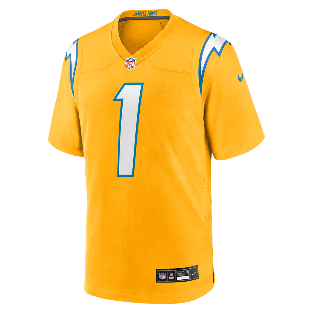 Los Angeles Chargers Quentin Johnston Nike Navy Alternate Super Chargers Game Player Jersey