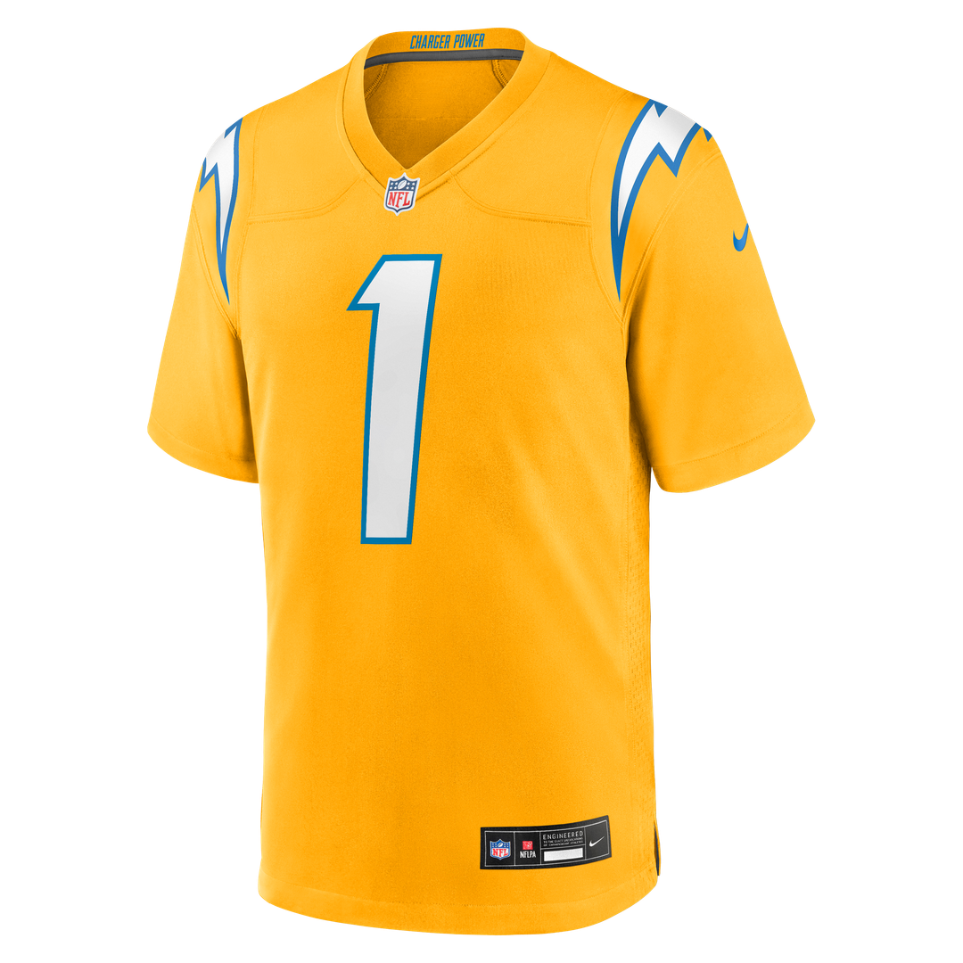 Los Angeles Chargers Quentin Johnston Nike Navy Alternate Super Chargers Game Player Jersey