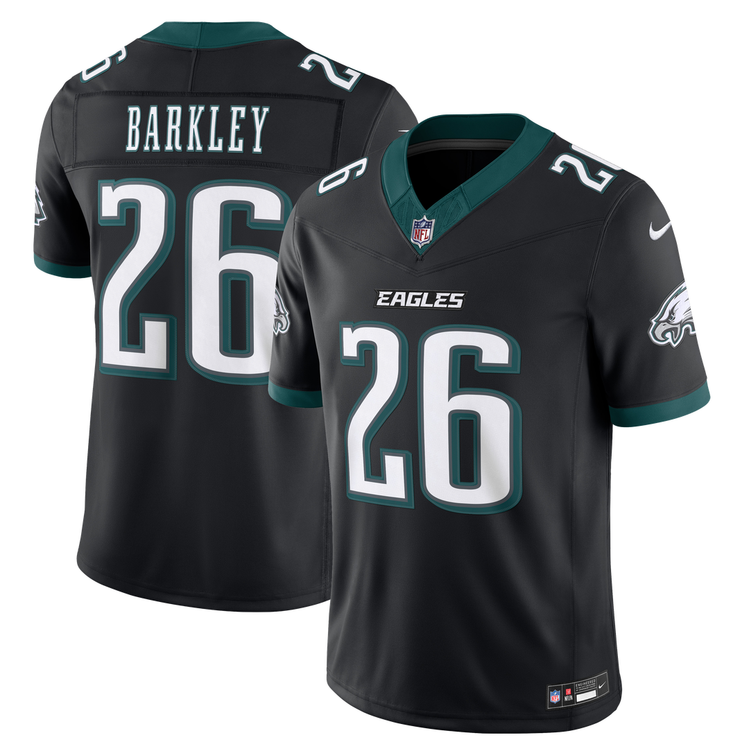 Philadelphia Eagles Saquon Barkley Nike White Vapor F.U.S.E. Stitched Limited Jersey
