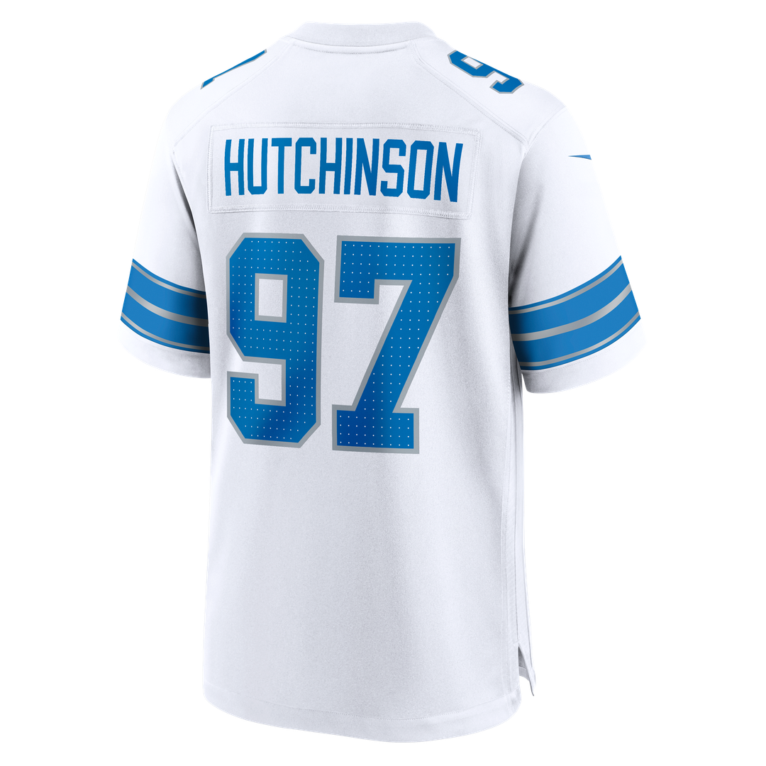 Detroit Lions Aidan Hutchinson Nike White Game Jersey